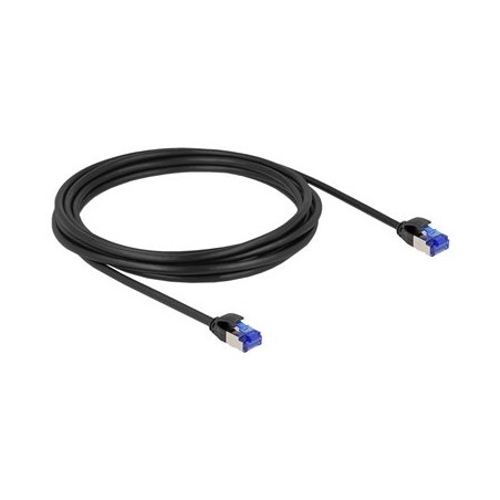 Delock - Patch kabel - RJ-45 (M) do RJ-45 (M) - 3 m - 4.5 mm - S/FTP - CAT 6a - neobsahuje halogen, provedení bez hrbolku