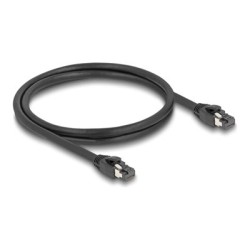 Delock - Patch kabel - RJ-45 (M) do RJ-45 (M) - 1 m - 7.5 mm - SFTP, PiMF - CAT 8.1 - cerná