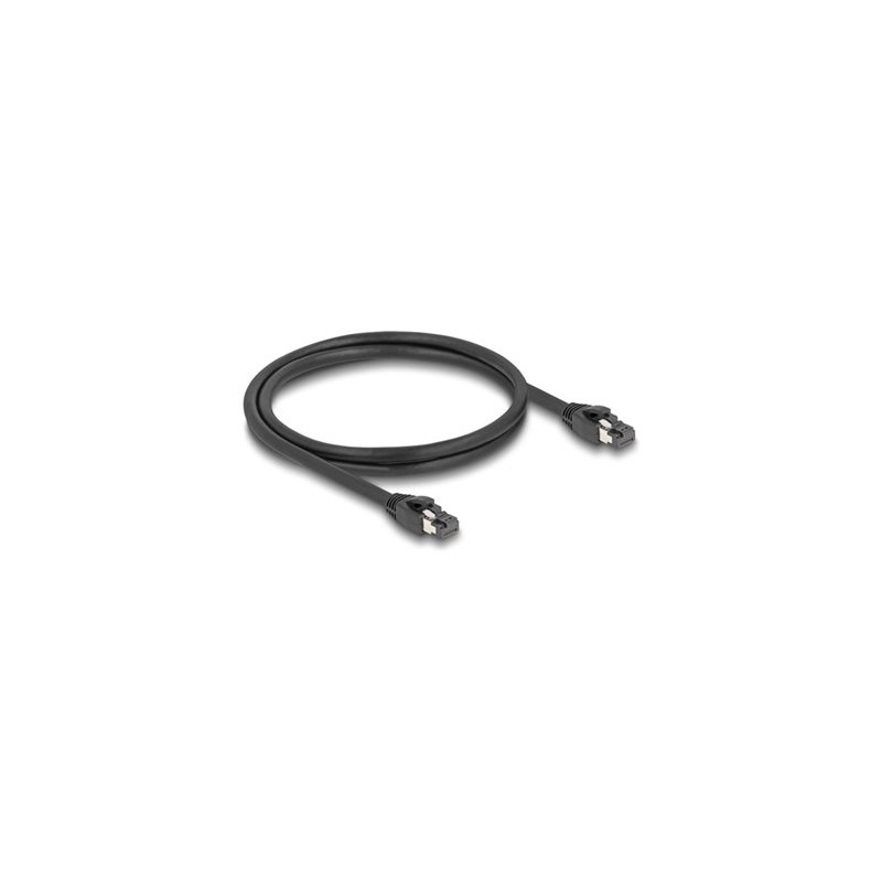 Delock - Patch kabel - RJ-45 (M) do RJ-45 (M) - 1 m - 7.5 mm - SFTP, PiMF - CAT 8.1 - cerná