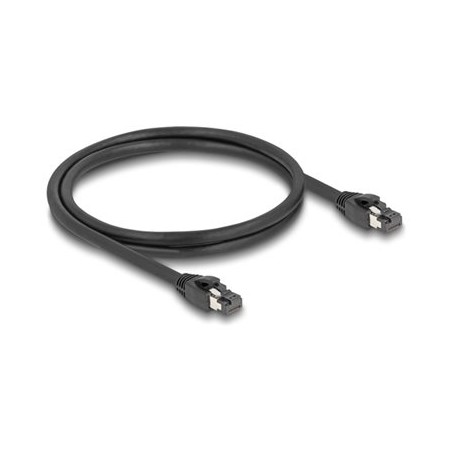 Delock - Patch kabel - RJ-45 (M) do RJ-45 (M) - 1 m - 7.5 mm - SFTP, PiMF - CAT 8.1 - cerná