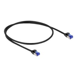 Delock - Patch kabel - RJ-45 (M) do RJ-45 (M) - 50 cm - S/FTP - CAT 6a - neobsahuje halogen, provedení bez hrbolku - cerná