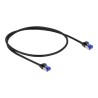 Delock - Patch kabel - RJ-45 (M) do RJ-45 (M) - 50 cm - S/FTP - CAT 6a - neobsahuje halogen, provedení bez hrbolku - cerná