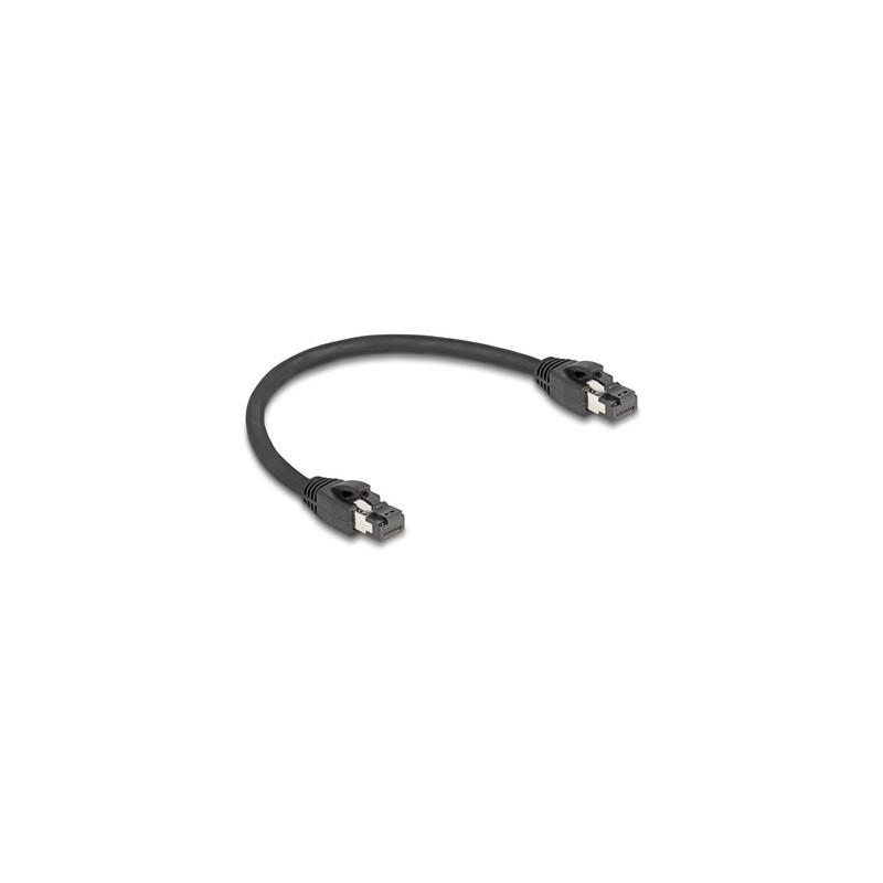 Delock - Sítový kabel - RJ-45 (M) do RJ-45 (M) - 25 cm - 7.5 mm - S/FTP - CAT 8.1 - provedení bez hrbolku, rychlost prenosu dat