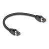 Delock - Sítový kabel - RJ-45 (M) do RJ-45 (M) - 25 cm - 7.5 mm - S/FTP - CAT 8.1 - provedení bez hrbolku, rychlost prenosu dat
