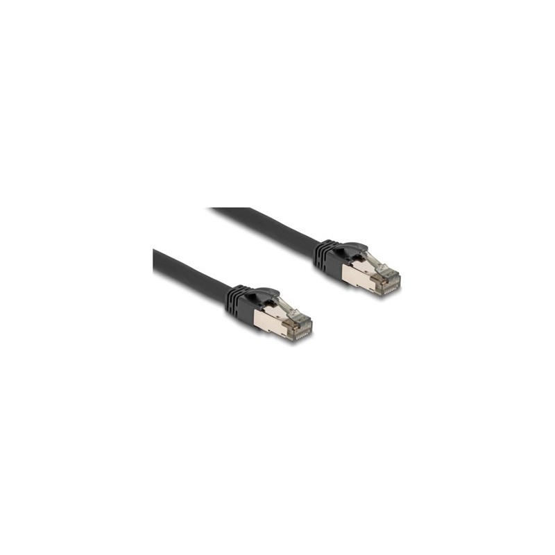 Delock - Sítový kabel - RJ-45 (M) do RJ-45 (M) - 10 m - 7.3 mm - U/FTP - CAT 6a - provedení bez hrbolku - cerná