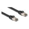 Delock - Sítový kabel - RJ-45 (M) do RJ-45 (M) - 10 m - 7.3 mm - U/FTP - CAT 6a - provedení bez hrbolku - cerná