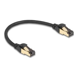 Delock - Sítový kabel - RJ-45 (M) do RJ-45 (M) - 30 cm - 6 mm - S/FTP - CAT 6a - provedení bez hrbolku, ochrana proti UV zárení