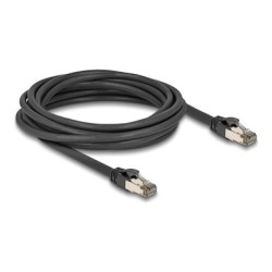 Delock - Patch kabel - RJ-45 (M) do RJ-45 (M) - 5 m - 7.3 mm - U/FTP - CAT 6a - provedení bez hrbolku - cerná