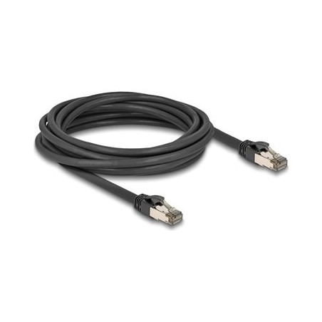 Delock - Patch kabel - RJ-45 (M) do RJ-45 (M) - 5 m - 7.3 mm - U/FTP - CAT 6a - provedení bez hrbolku - cerná