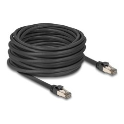Delock - Sítový kabel - RJ-45 (M) do RJ-45 (M) - 15 m - 7.3 mm - U/FTP - CAT 6a - provedení bez hrbolku - cerná