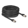 Delock - Sítový kabel - RJ-45 (M) do RJ-45 (M) - 15 m - 7.3 mm - U/FTP - CAT 6a - provedení bez hrbolku - cerná