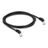 Delock - Patch kabel - RJ-45 (M) úhlový do RJ-45 (M) úhlový - 2 m - 6 mm - S/FTP - CAT 6a - bootovaný, neobsahuje halogen… 80276