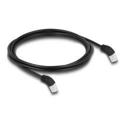 Delock - Patch kabel - RJ-45 (M) úhlový do RJ-45 (M) úhlový - 2 m - 6 mm - S/FTP - CAT 6a - bootovaný, neobsahuje halogen… 80270
