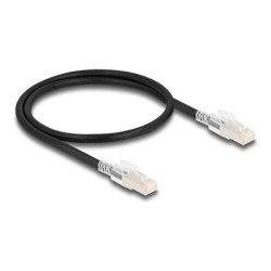 Delock - Sítový kabel - RJ-45 (M) do RJ-45 (M) - 50 cm - 6 mm - S/FTP - CAT 6a - neobsahuje halogen, provedení bez hrbolku