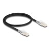 Delock - Sítový kabel - RJ-45 (M) do RJ-45 (M) - 50 cm - 6 mm - S/FTP - CAT 6a - neobsahuje halogen, provedení bez hrbolku