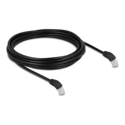 Delock - Patch kabel - RJ-45 (M) úhlový do RJ-45 (M) úhlový - 5 m - 6 mm - S/FTP - CAT 6a - bootovaný, neobsahuje halogen… 80278