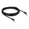 Delock - Patch kabel - RJ-45 (M) úhlový do RJ-45 (M) úhlový - 5 m - 6 mm - S/FTP - CAT 6a - bootovaný, neobsahuje halogen… 80278