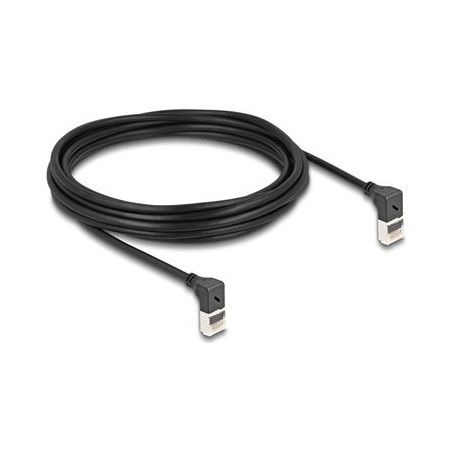Delock - Patch kabel - RJ-45 (M) zahnutý nahoru do RJ-45 (M) zahnutý nahoru - 5 m - 4.5 mm - S/FTP - CAT 6a - bootovaný