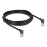 Delock - Patch kabel - RJ-45 (M) zahnutý nahoru do RJ-45 (M) zahnutý nahoru - 5 m - 4.5 mm - S/FTP - CAT 6a - bootovaný
