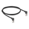 Delock - Patch kabel - RJ-45 (M) zahnutý nahoru do RJ-45 (M) zahnutý nahoru - 1 m - 4.5 mm - S/FTP - CAT 6a - neobsahuje