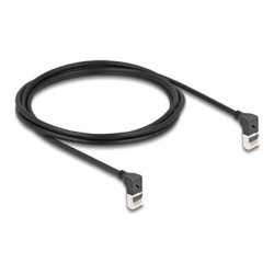 Delock - Patch kabel - RJ-45 (M) zahnutý nahoru do RJ-45 (M) zahnutý nahoru - 2 m - 4.5 mm - S/FTP - CAT 6a - bootovaný