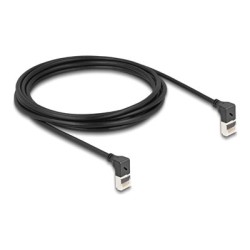 Delock - Patch kabel - RJ-45 (M) zahnutý nahoru do RJ-45 (M) zahnutý nahoru - 3 m - 4.5 mm - S/FTP - CAT 6a - bootovaný