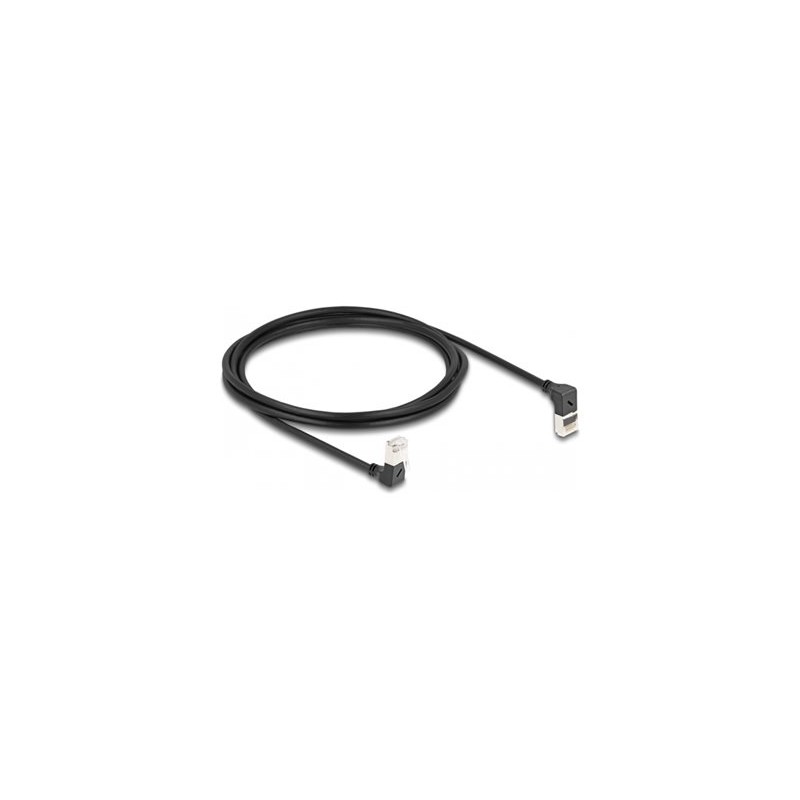 Delock - Patch kabel - RJ-45 (M) zahnutý nahoru do RJ-45 (M) dolu zahnutý - 2 m - 4.5 mm - S/FTP - CAT 6a - bootovaný