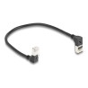 Delock - Patch kabel - RJ-45 (M) zahnutý nahoru do RJ-45 (M) dolu zahnutý - 25 cm - 4.5 mm - S/FTP - CAT 6a - bootovaný