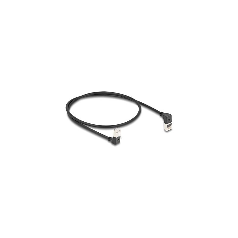 Delock - Patch kabel - RJ-45 (M) zahnutý nahoru do RJ-45 (M) dolu zahnutý - 50 cm - 4.5 mm - S/FTP - CAT 6a - neobsahuje