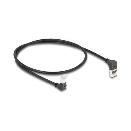 Delock - Patch kabel - RJ-45 (M) zahnutý nahoru do RJ-45 (M) dolu zahnutý - 50 cm - 4.5 mm - S/FTP - CAT 6a - neobsahuje