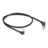 Delock - Patch kabel - RJ-45 (M) zahnutý nahoru do RJ-45 (M) dolu zahnutý - 50 cm - 4.5 mm - S/FTP - CAT 6a - neobsahuje