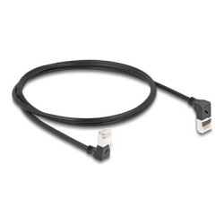 Delock - Sítový kabel - RJ-45 (M) zahnutý nahoru do RJ-45 (M) dolu zahnutý - 1 m - 4.5 mm - S/FTP - CAT 6a - bootovaný