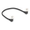 Delock - Sítový kabel - RJ-45 (M) dolu zahnutý do RJ-45 (M) dolu zahnutý - 25 cm - 4.5 mm - S/FTP - CAT 6a - bootovaný