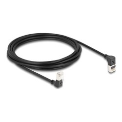 Delock - Sítový kabel - RJ-45 (M) zahnutý nahoru do RJ-45 (M) dolu zahnutý - 3 m - 4.5 mm - S/FTP - CAT 6a - bootovaný