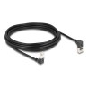 Delock - Sítový kabel - RJ-45 (M) zahnutý nahoru do RJ-45 (M) dolu zahnutý - 5 m - 4.5 mm - S/FTP - CAT 6a - bootovaný