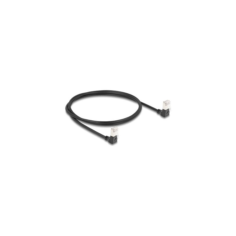 Delock - Sítový kabel - RJ-45 (M) dolu zahnutý do RJ-45 (M) dolu zahnutý - 1 m - 4.5 mm - S/FTP - CAT 6a - neobsahuje halogen