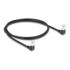 Delock - Sítový kabel - RJ-45 (M) dolu zahnutý do RJ-45 (M) dolu zahnutý - 1 m - 4.5 mm - S/FTP - CAT 6a - neobsahuje halogen