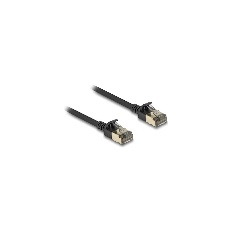 Delock - Sítový kabel - RJ-45 (M) do RJ-45 (M) - 1 m - 4.5 mm - FTP - CAT 8.1 - neobsahuje halogen, provedení bez hrbolku