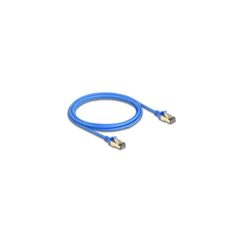 Delock - Sítový kabel - RJ-45 (M) do RJ-45 (M) - 2 m - 4.9 mm - F/FTP - CAT 8.1 - neobsahuje halogen, provedení bez hrbolku