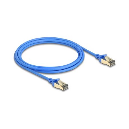 Delock - Sítový kabel - RJ-45 (M) do RJ-45 (M) - 2 m - 4.9 mm - F/FTP - CAT 8.1 - neobsahuje halogen, provedení bez hrbolku
