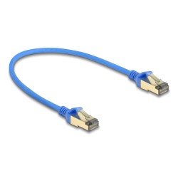 Delock - Patch kabel - RJ-45 (M) do RJ-45 (M) - 30 cm - 4.9 mm - F/FTP - CAT 8.1 - neobsahuje halogen, provedení bez hrbolku