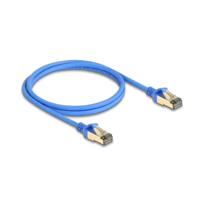 Delock - Sítový kabel - RJ-45 (M) do RJ-45 (M) - 1 m - 4.9 mm - FTP - CAT 8.1 - neobsahuje halogen, provedení bez hrbolku