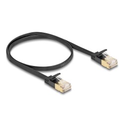 Delock - Sítový kabel - RJ-45 (M) do RJ-45 (M) - 50 cm - U/FTP - CAT 7 (kabel) / CAT 6a (konektory) - provedení bez hrbolku