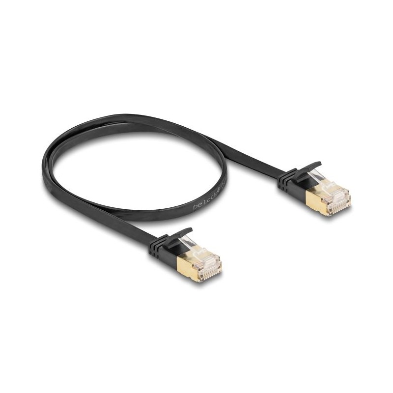 Delock - Sítový kabel - RJ-45 (M) do RJ-45 (M) - 50 cm - U/FTP - CAT 7 (kabel) / CAT 6a (konektory) - provedení bez hrbolku