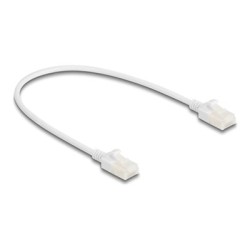 Delock - Patch kabel - RJ-45 (M) do RJ-45 (M) - 30 cm - 3.6 mm - U/UTP, nestínený - CAT 6a - neobsahuje halogen, lisovaný