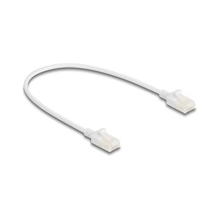 Delock - Patch kabel - RJ-45 (M) do RJ-45 (M) - 30 cm - 3.6 mm - U/UTP, nestínený - CAT 6a - neobsahuje halogen, lisovaný