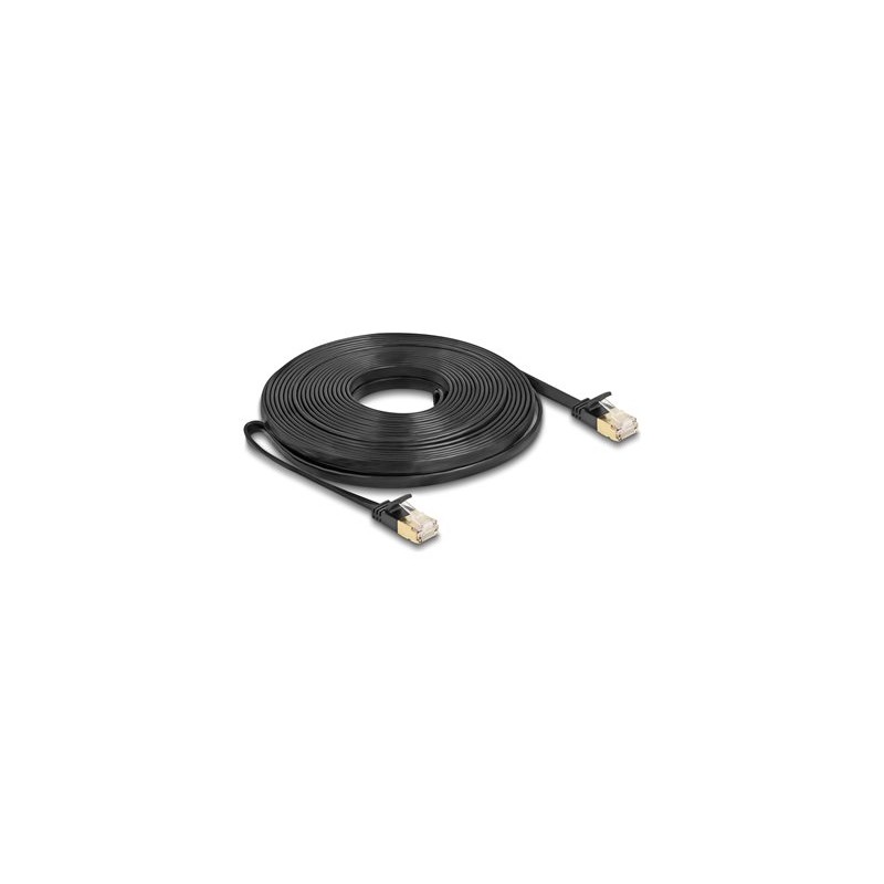 Delock - Sítový kabel - RJ-45 (M) do RJ-45 (M) - 10 m - U/FTP - CAT 7 (kabel) / CAT 6a (konektory) - provedení bez hrbolku