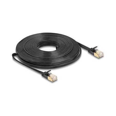 Delock - Sítový kabel - RJ-45 (M) do RJ-45 (M) - 10 m - U/FTP - CAT 7 (kabel) / CAT 6a (konektory) - provedení bez hrbolku