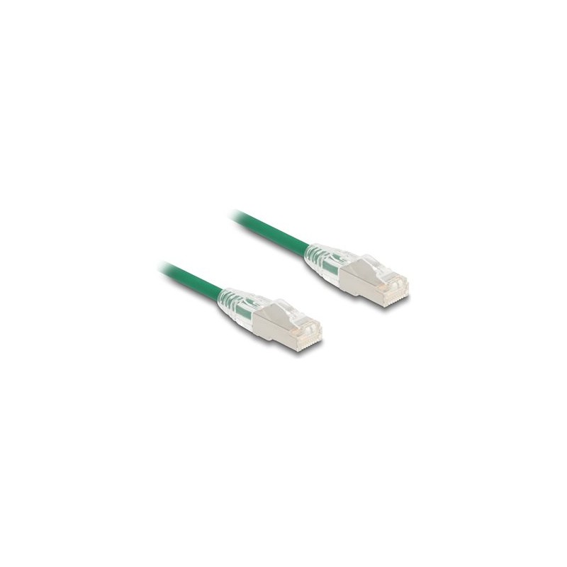 Delock - Sítový kabel - RJ-45 (M) do RJ-45 (M) - 30 cm - 4.9 mm - U/FTP - CAT 6a - neobsahuje halogen, tenký, zakrivená západka