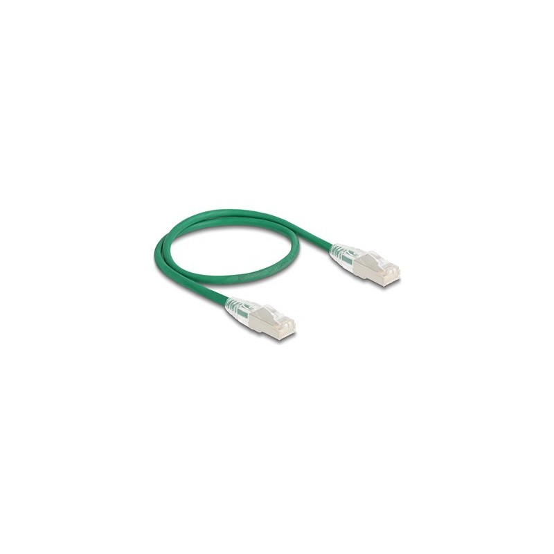 Delock - Sítový kabel - RJ-45 (M) do RJ-45 (M) - 50 cm - 4.9 mm - U/FTP - CAT 6a - neobsahuje halogen, provedení bez hrbolku